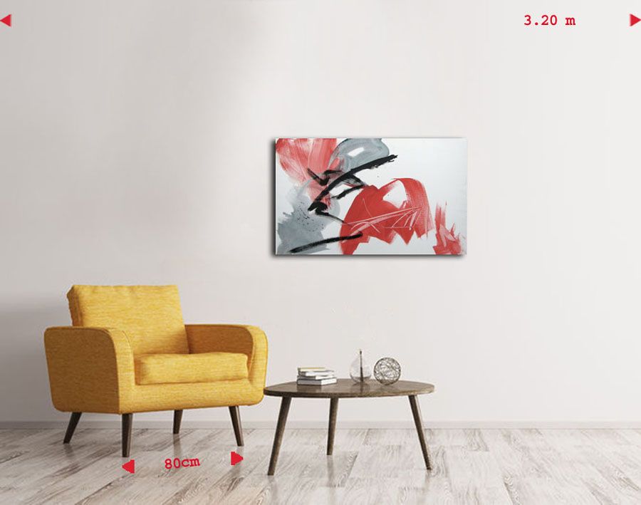 Tableau de JM BARROIS a pour titre  SANS TITRE style abstrait dim : JM BARROISprix:650
