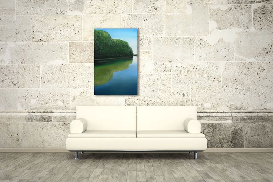 Tableau de ELISE BARAT a pour titre  LA SOANE II style figuratif dim : ELISE BARATprix: