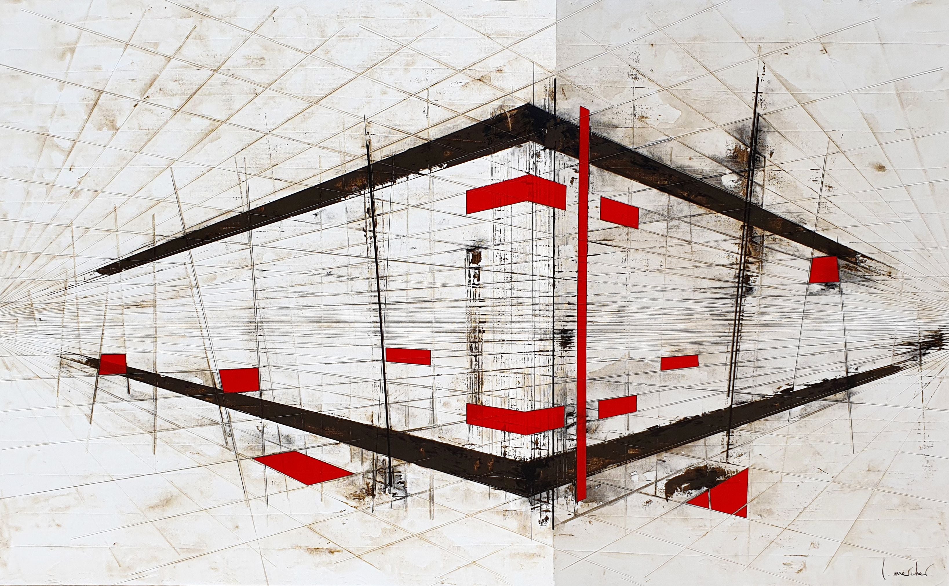 Tableau de LUDOVIC MERCHER a pour titre  CROSSROADS style abstrait dim : LUDOVIC MERCHERprix:1500