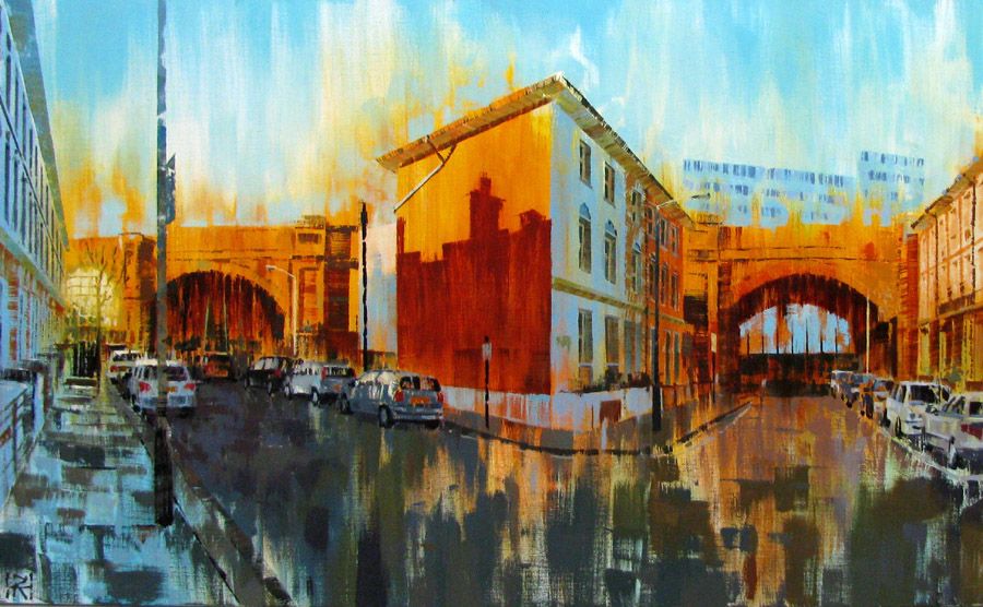 Tableau de HEATON RUDYARD a pour titre  SOUTHOLM STREET LONDRES style figuratif dim : HEATON RUDYARDprix:2000
