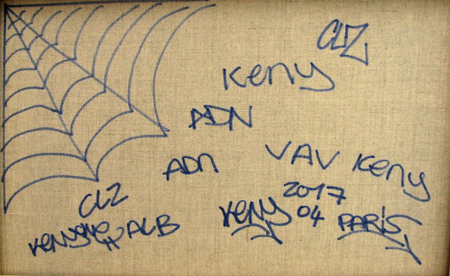 Tableau de KENY a pour titre  SPRAY WAR style graffiti, street art dim : KENYprix:300