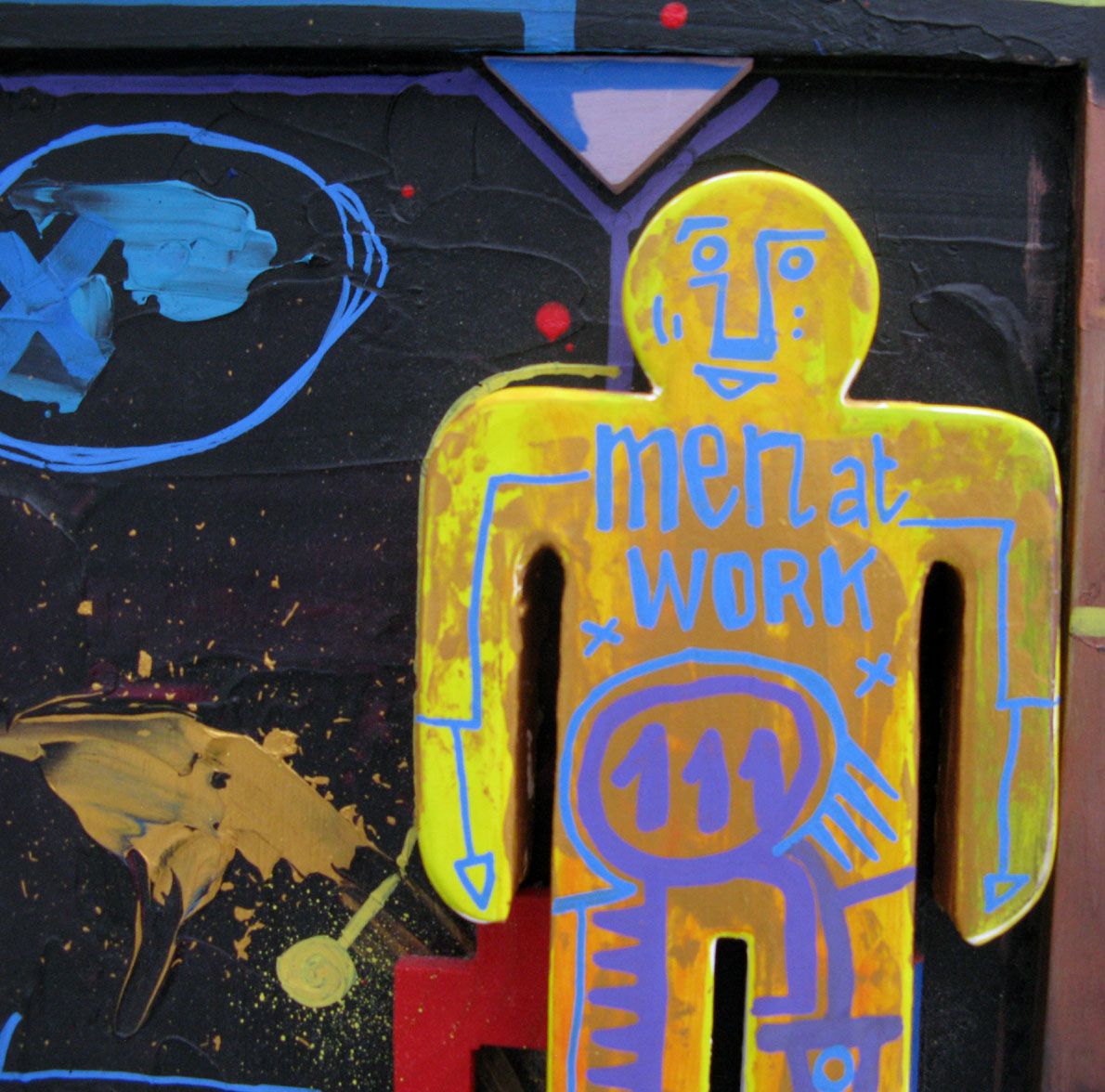 Sculpture de TAREK a pour titre  Men at work 2 style graphique dim : TAREKprix:250