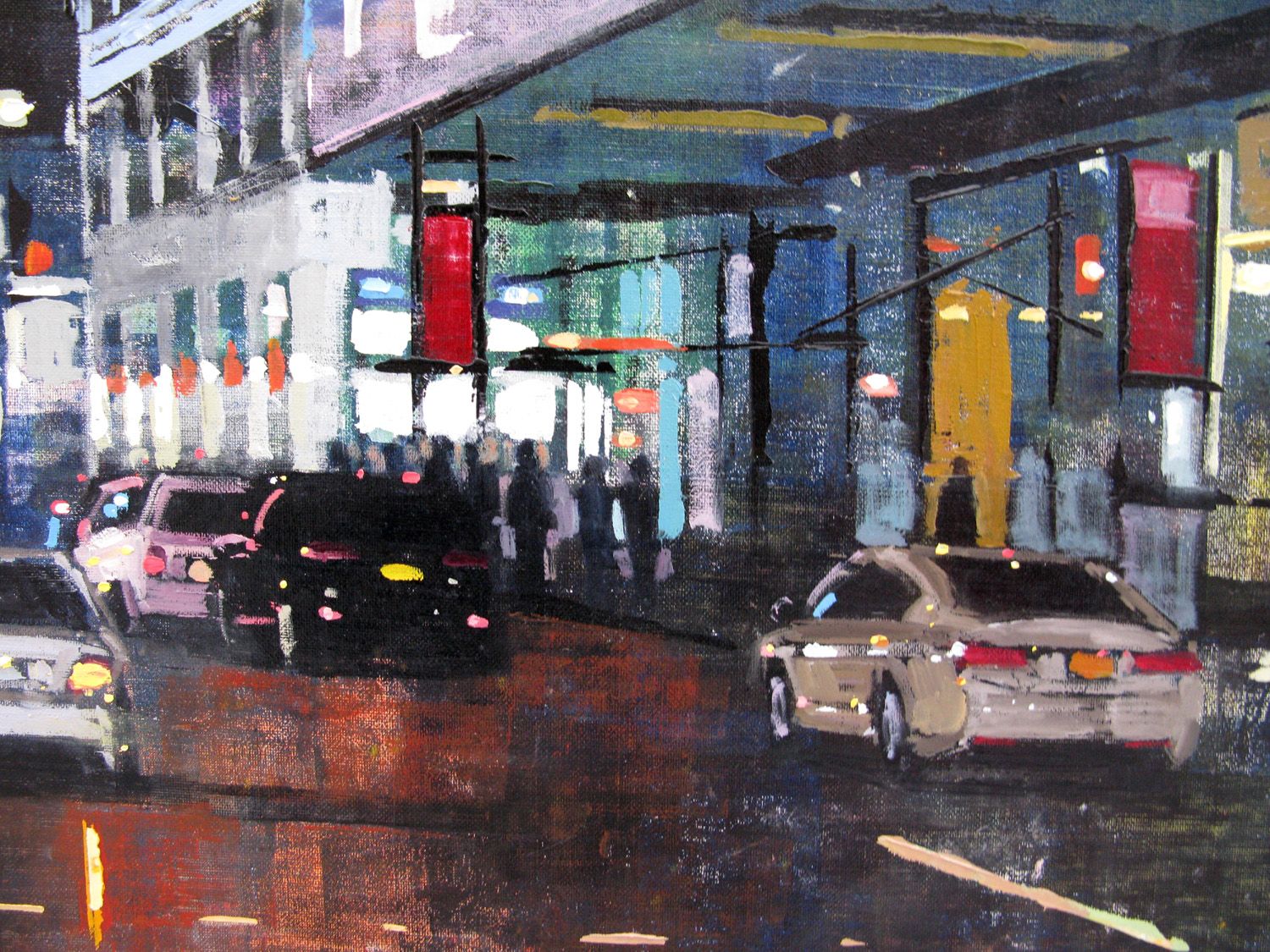 Tableau de ADRIEN FAVEAU a pour titre  Manhattan Night Lights style figuratif dim : ADRIEN FAVEAUprix:5000