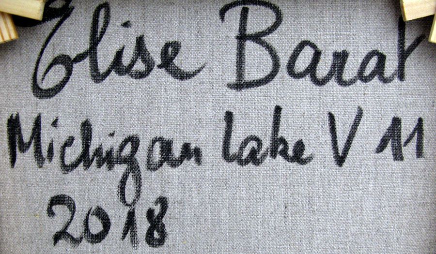 Tableau de ELISE BARAT a pour titre  MICHIGAN LAKE VII style abstrait dim : ELISE BARATprix:220