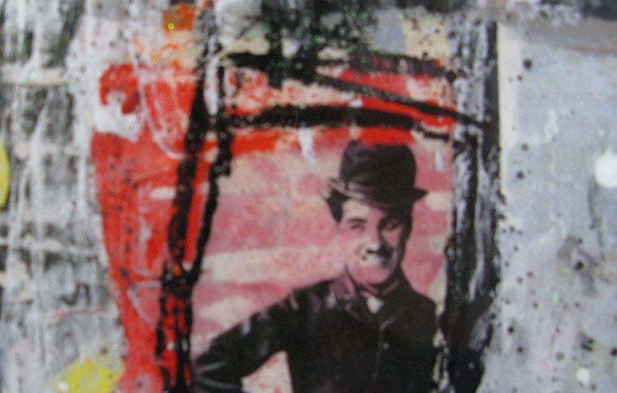 Tableau de THIERRY RASINE a pour titre  CHARLIE style street pop art, street art dim : THIERRY RASINEprix:800