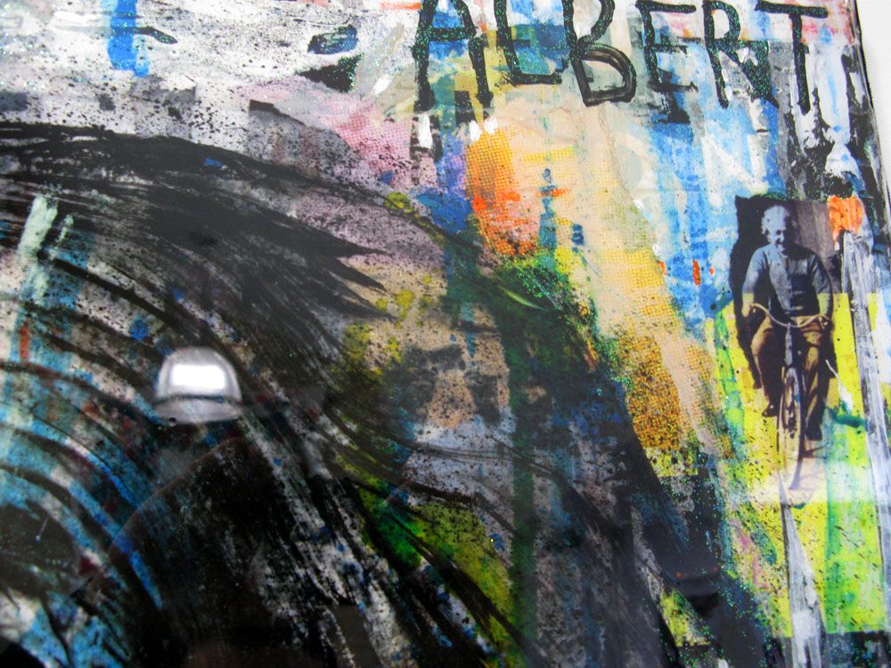 Tableau de THIERRY RASINE a pour titre  ALBERT style street pop art, street art dim : THIERRY RASINEprix:800