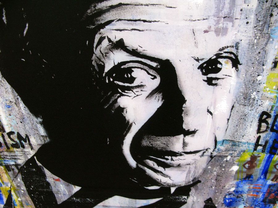 Tableau de THIERRY RASINE a pour titre  PABLO style street pop art, street art dim : THIERRY RASINEprix:800