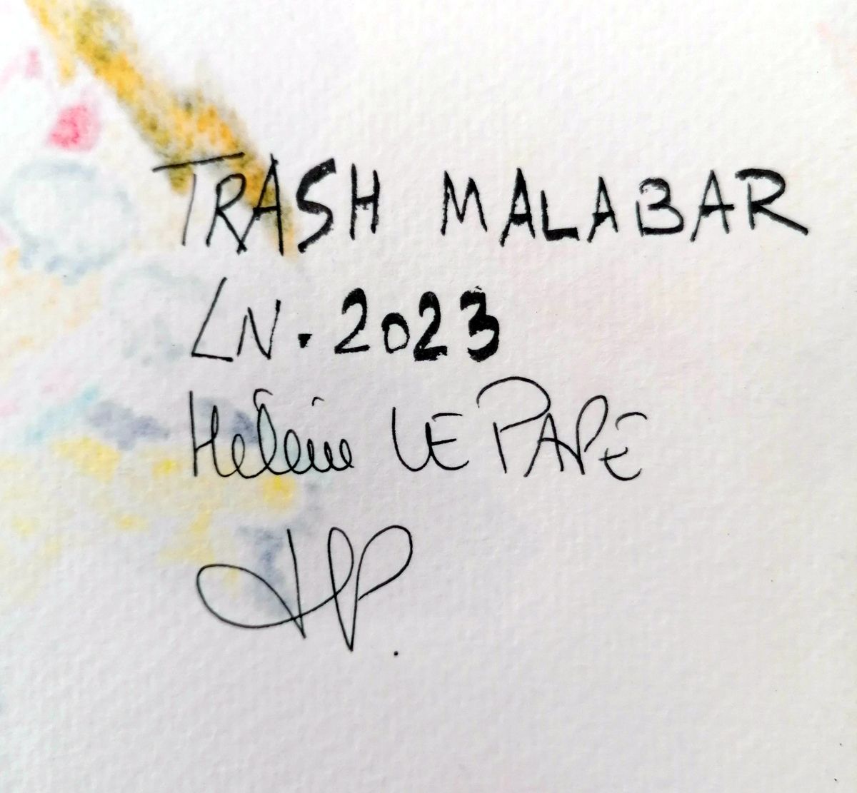 Dessin de LN LE PAPE a pour titre  TRASH MALABAR style street pop art dim : LN LE PAPEprix:50