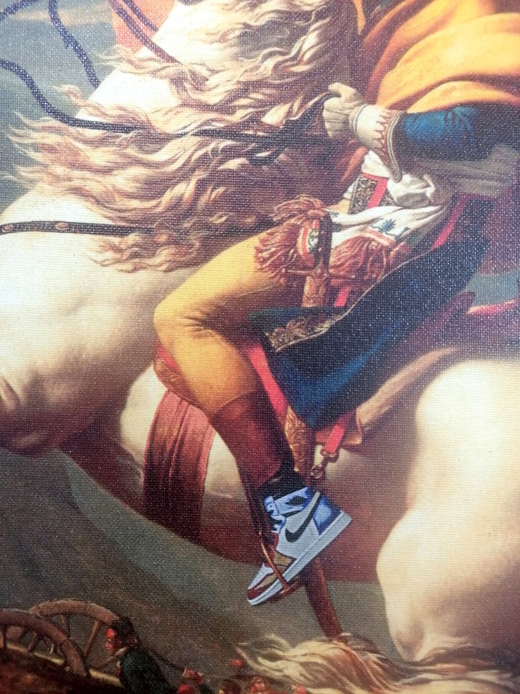Tableau de SHUZ a pour titre  NIKE EMPIRE TABLEAU style figuratif dim : SHUZprix:500