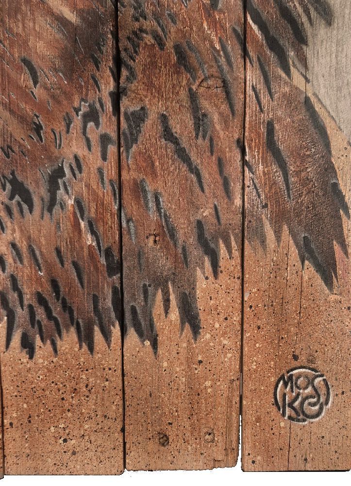 Tableau de MOSKO a pour titre  Buste Lion style street art dim : MOSKOprix:2500