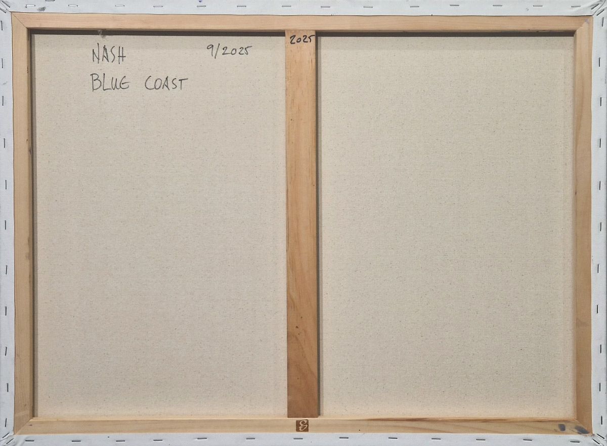 Tableau de NASH a pour titre  Blue coast style abstrait dim : NASHprix:600