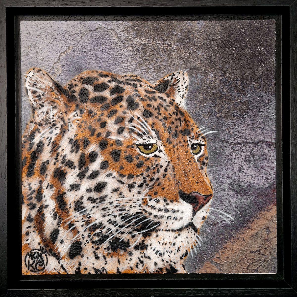 Tableau de MOSKO a pour titre  Jaguar pensif style street art dim : MOSKOprix:720