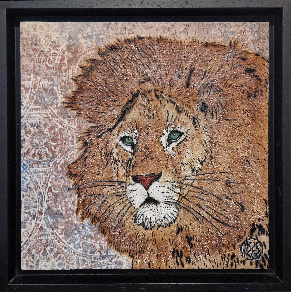 Tableau de MOSKO a pour titre  Le lion style street art dim : MOSKOprix:720
