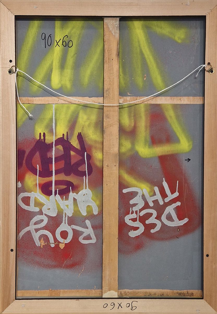 Tableau de MOSKO a pour titre  Panthère marchant sur mur style street art dim : MOSKOprix:1600