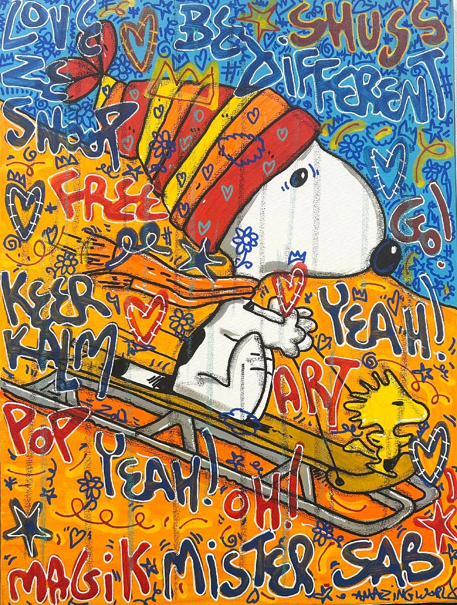 Tableau de RICO SAB a pour titre  Be different style street pop art dim : RICO SABprix:450