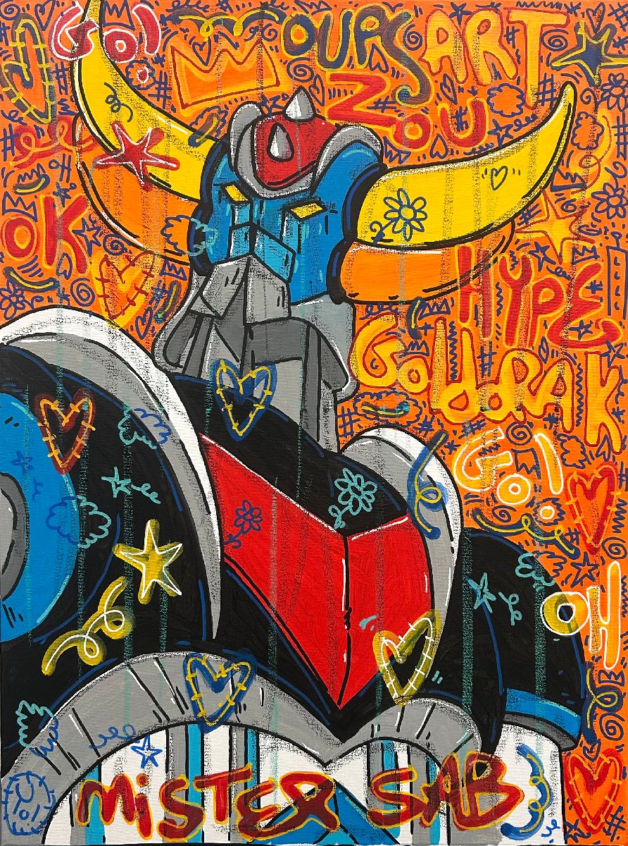 Tableau de RICO SAB a pour titre  Goldorak Go style street pop art dim : RICO SABprix:450