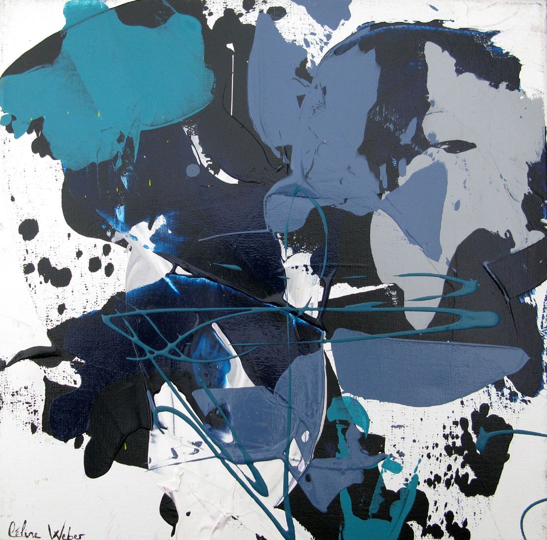 Tableau de CELINE WEBER a pour titre  THE DEEP - 1 style abstrait dim : CELINE WEBERprix:160