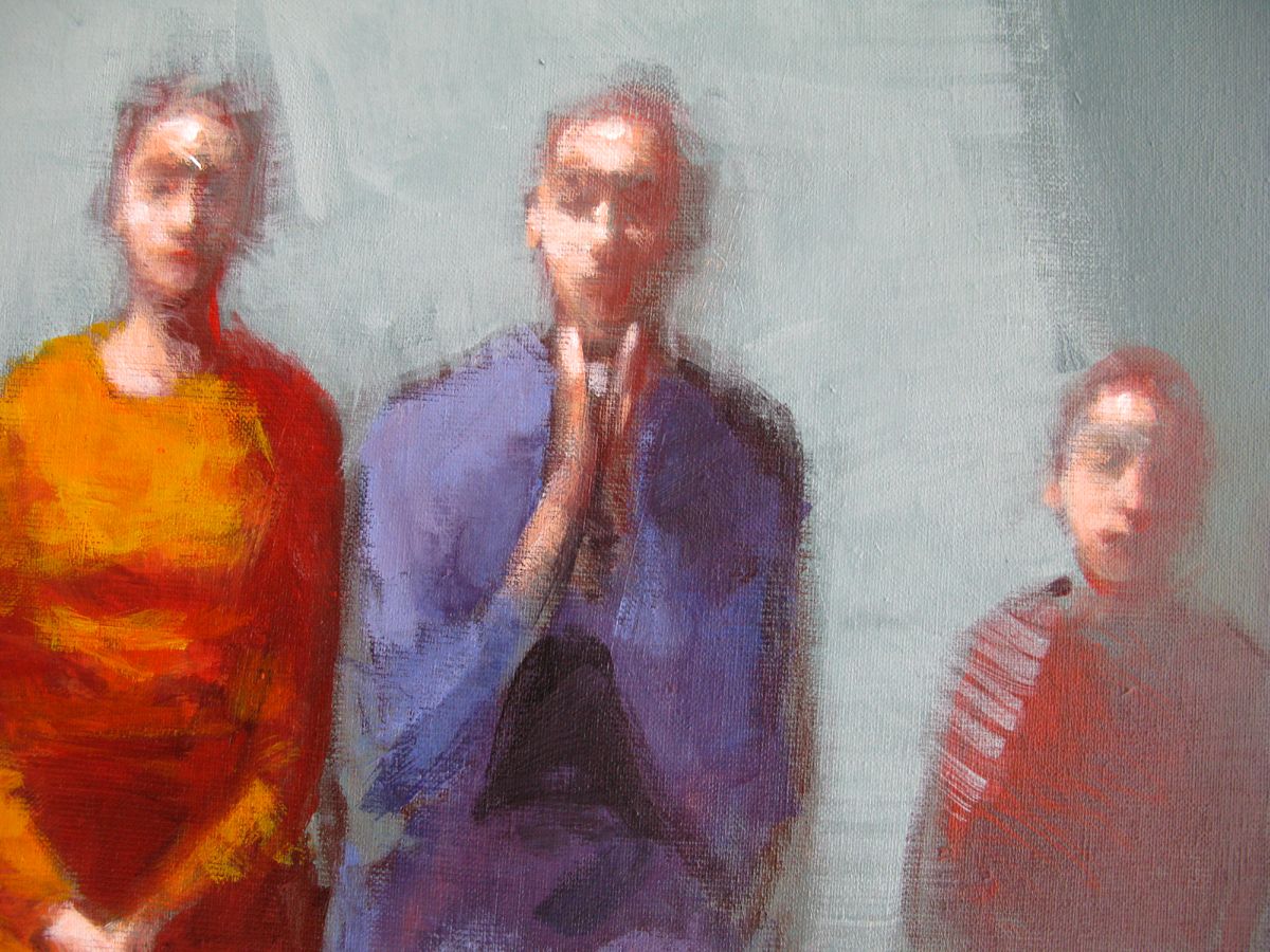 Tableau de MASSEBEUF Olivier a pour titre  The artist's funeral style figuratif dim : MASSEBEUF Olivierprix:700
