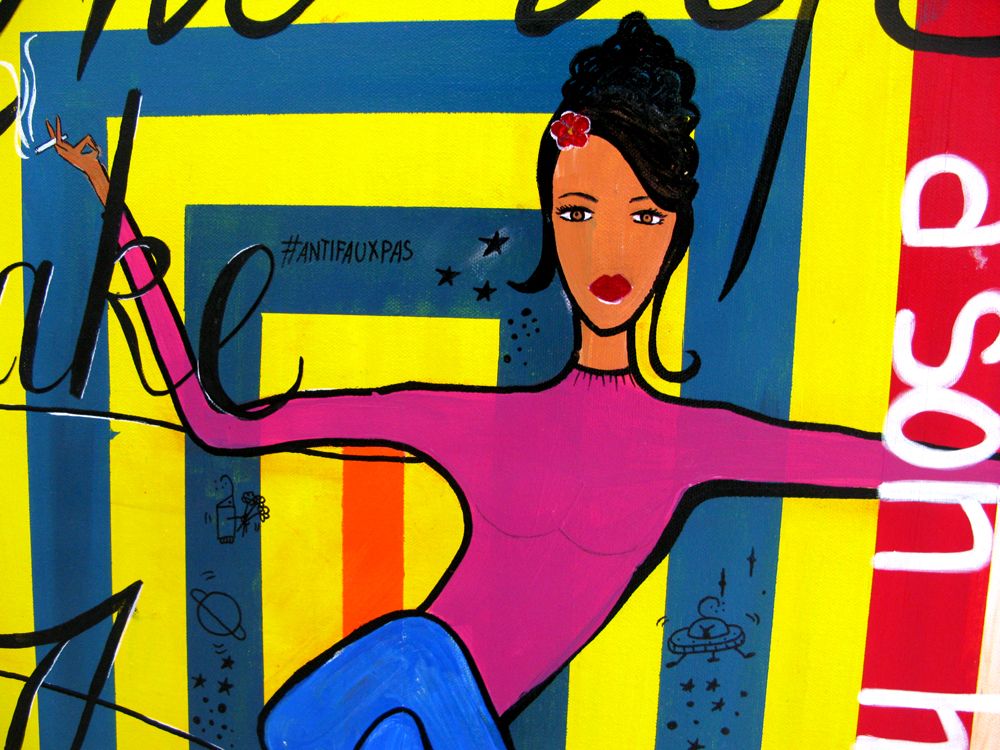 Tableau de CACOU a pour titre  THE GOOD LIFE style graphique dim : CACOUprix:550