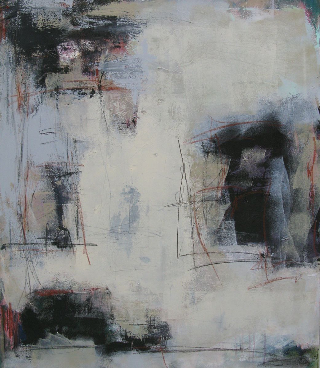 Tableau de TANIA CARRARA a pour titre  Nuances Crème et noir style abstrait dim : TANIA CARRARAprix:950