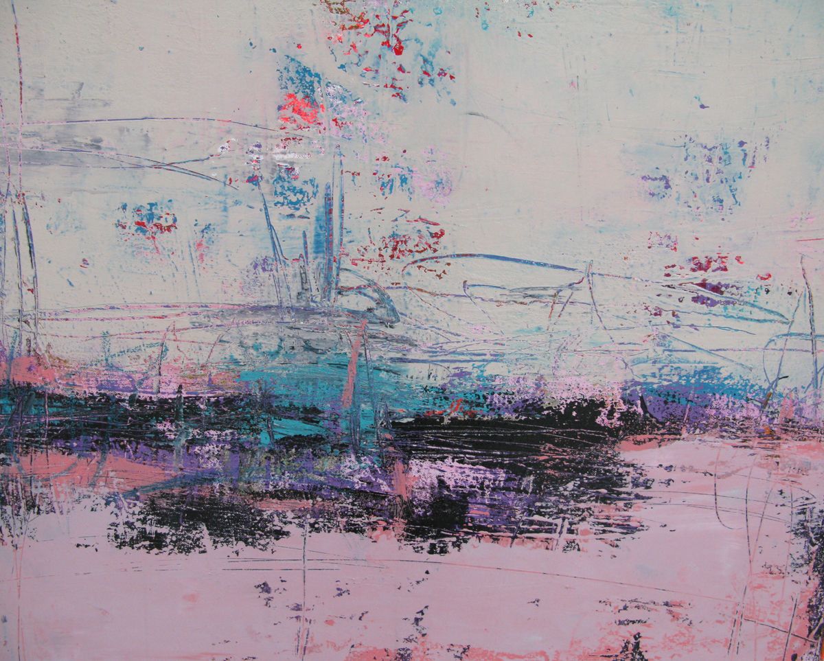 Tableau de TANIA CARRARA a pour titre  Nuances Pastels style abstrait dim : TANIA CARRARAprix:950