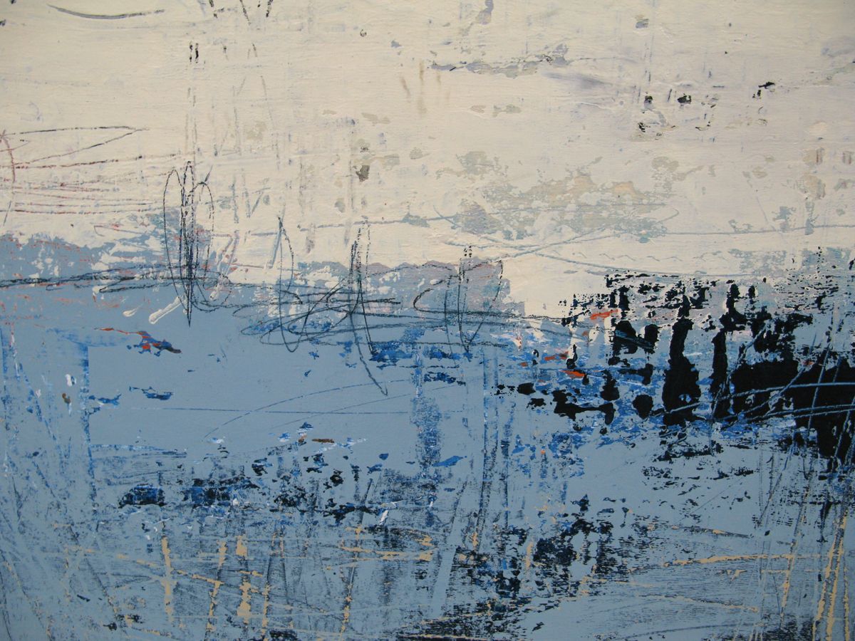 Tableau de TANIA CARRARA a pour titre  Nuances Marines style abstrait dim : TANIA CARRARAprix:1100