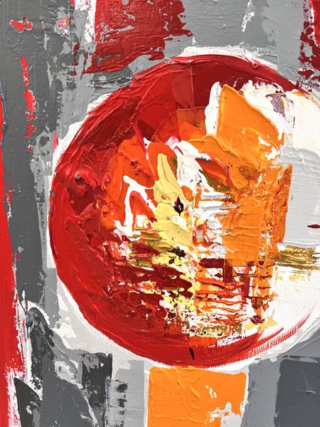Tableau de FARID AMRAR a pour titre  Peinture abstraite : Tout feu tout flamme style abstrait dim : FARID AMRARprix:1300