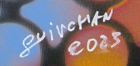 Tableau de YANN GUINCHAN a pour titre  Geodesique 2 style graphique dim : YANN GUINCHANprix:550