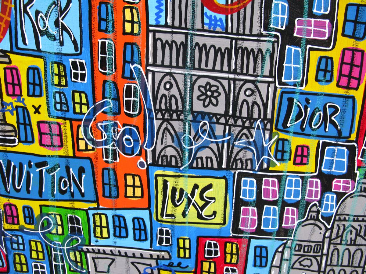 Tableau de RICO SAB a pour titre  Yeah Paris style street pop art, street art dim : RICO SABprix:800