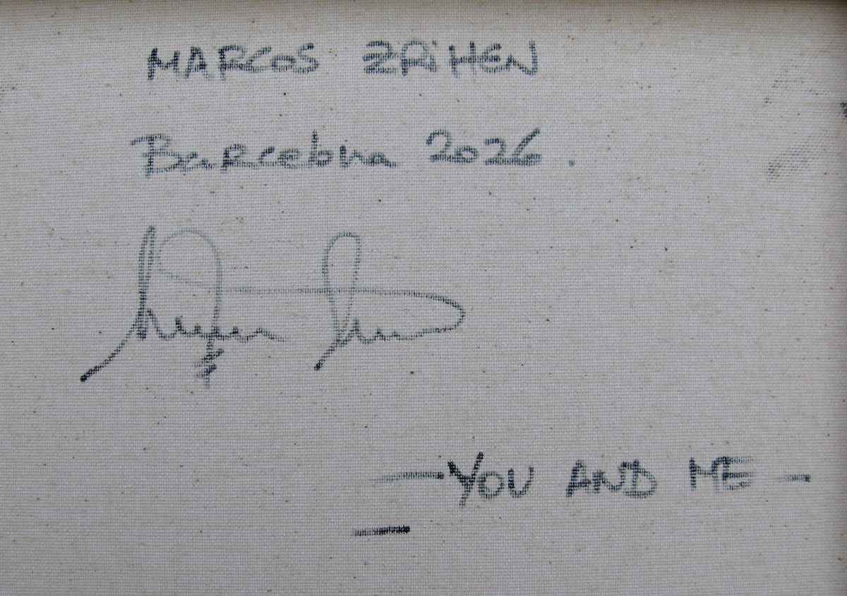 Tableau de MARCOS ZRIHEN NOWOTNY a pour titre  You and Me - Barcelona 2026 style figuratif dim : MARCOS ZRIHEN NOWOTNYprix:110
