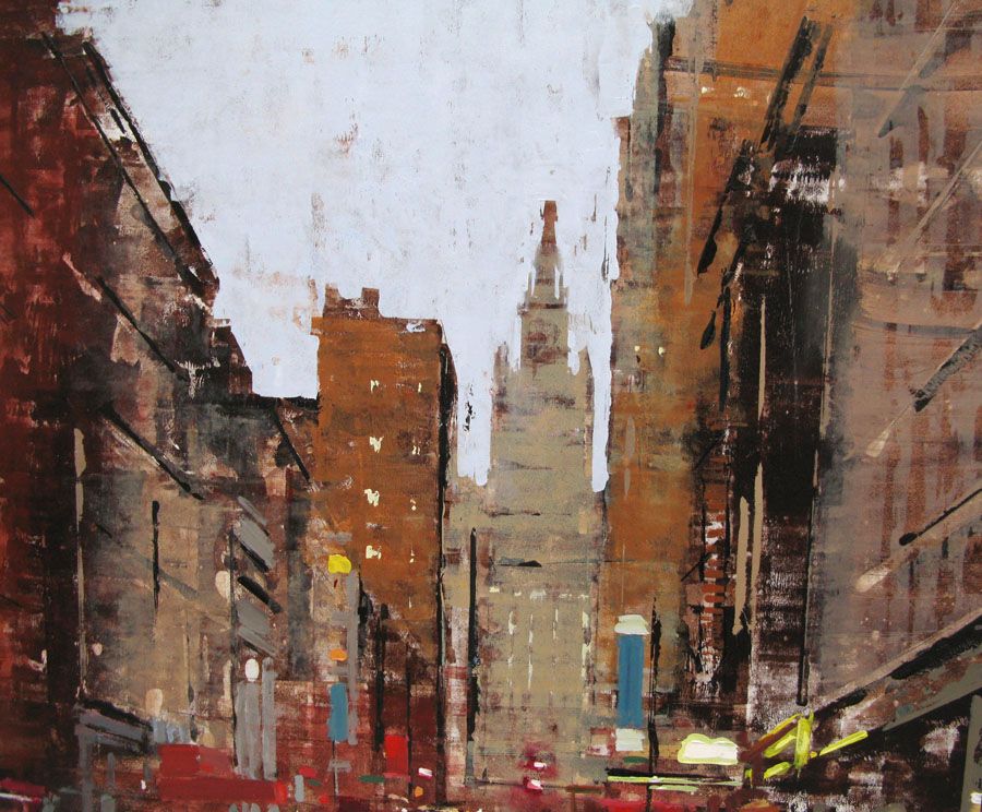 Tableau de ADRIEN FAVEAU a pour titre  MANHATTAN AUTUMN style figuratif dim : ADRIEN FAVEAUprix:2500