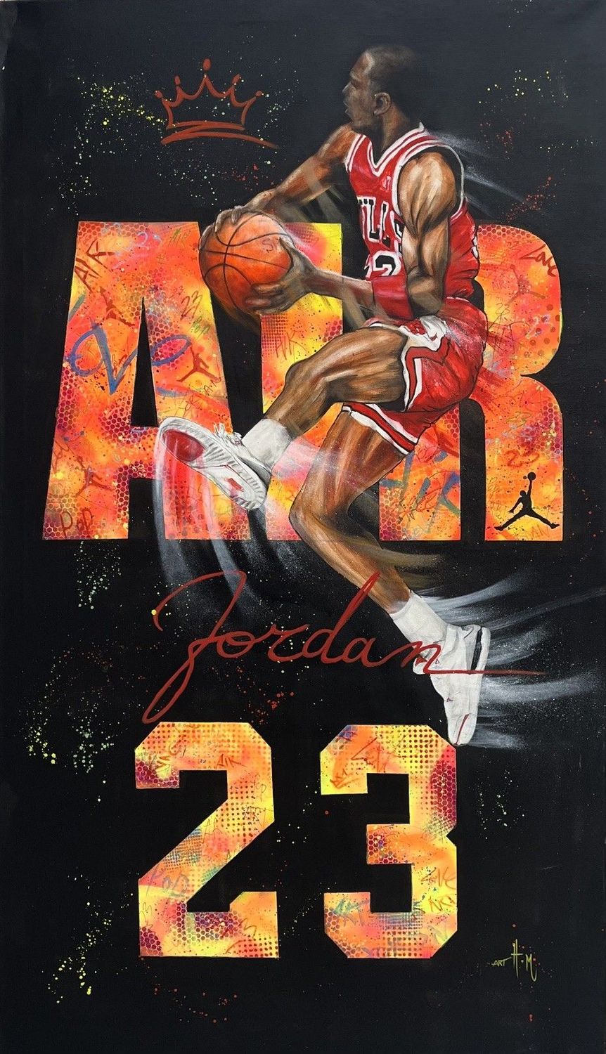 Tableau de ART HM a pour titre  Air Jordan 23 style figuratif, graphique dim : ART HMprix:1200