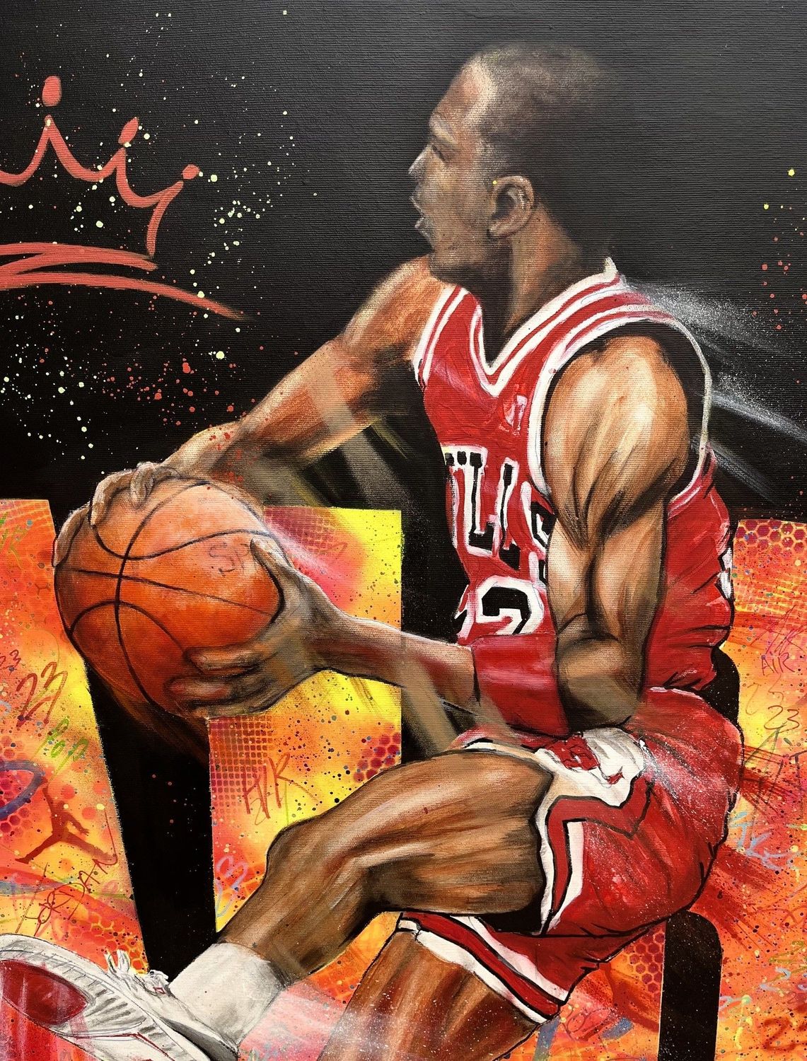 Tableau de ART HM a pour titre  Air Jordan 23 style figuratif, graphique dim : ART HMprix:1200