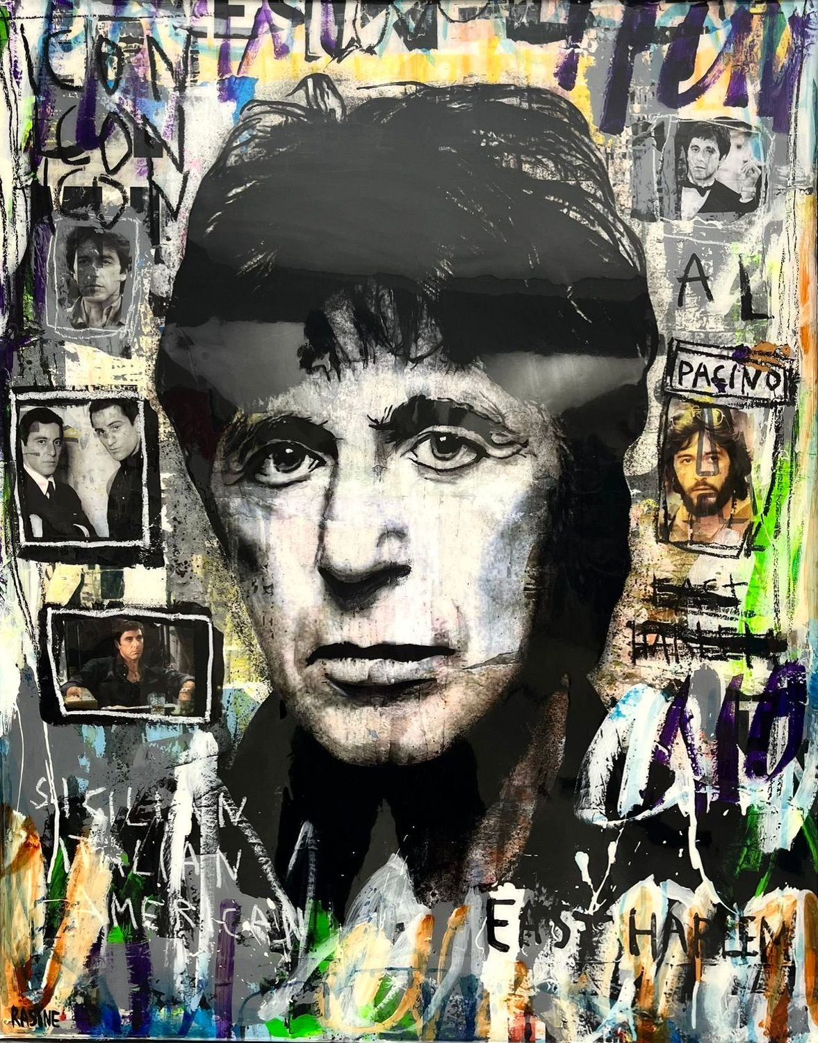 Tableau de THIERRY RASINE a pour titre  AL style street pop art dim : THIERRY RASINEprix:1200