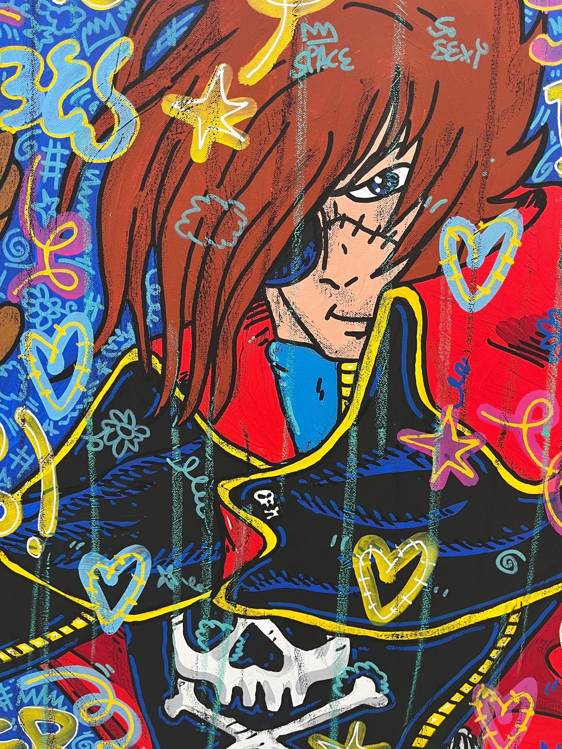 Tableau de RICO SAB a pour titre  Albator Yeah style street pop art, street art dim : RICO SABprix:600