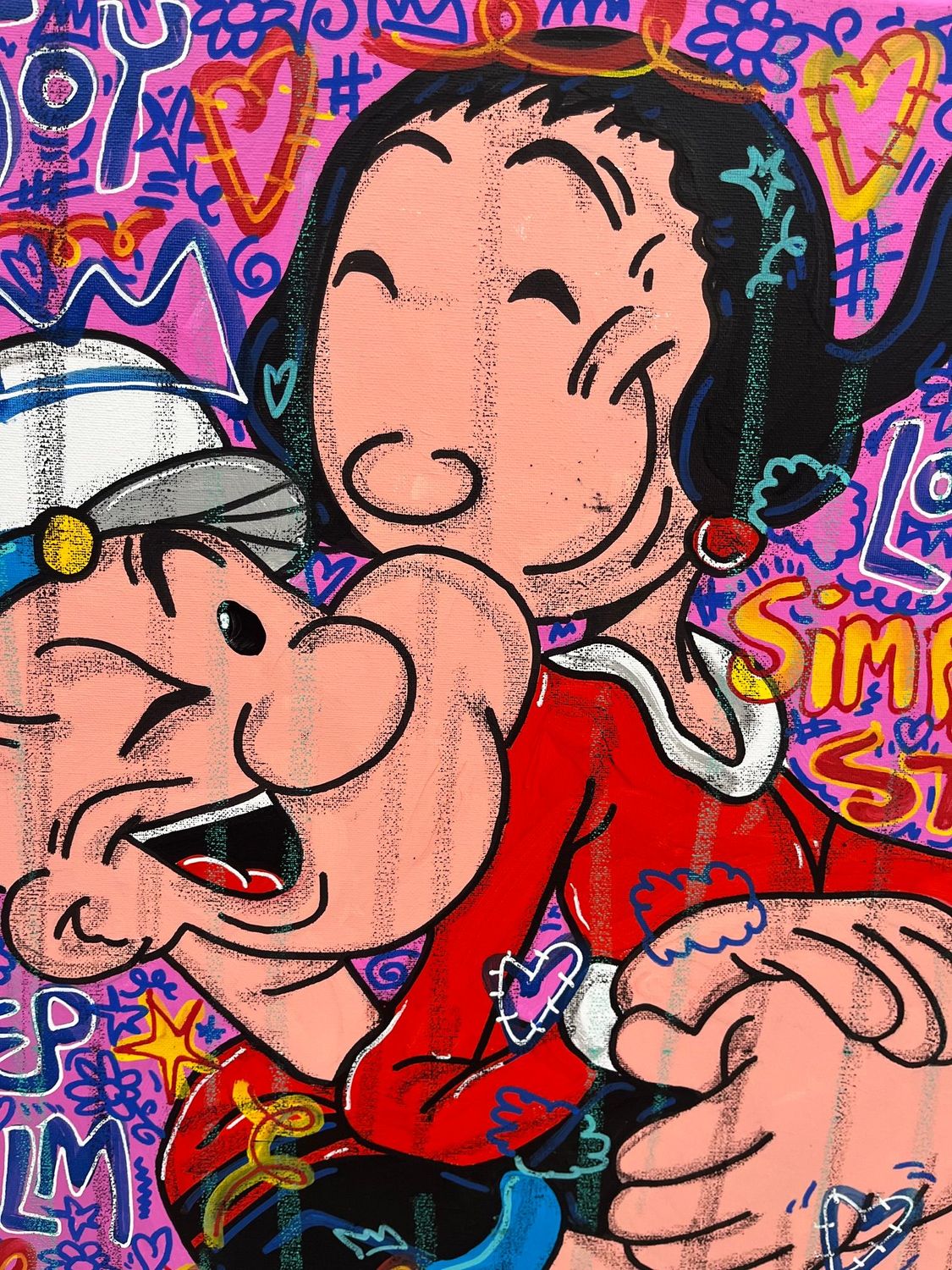 Tableau de RICO SAB a pour titre  All You need is Love style street pop art dim : RICO SABprix:450