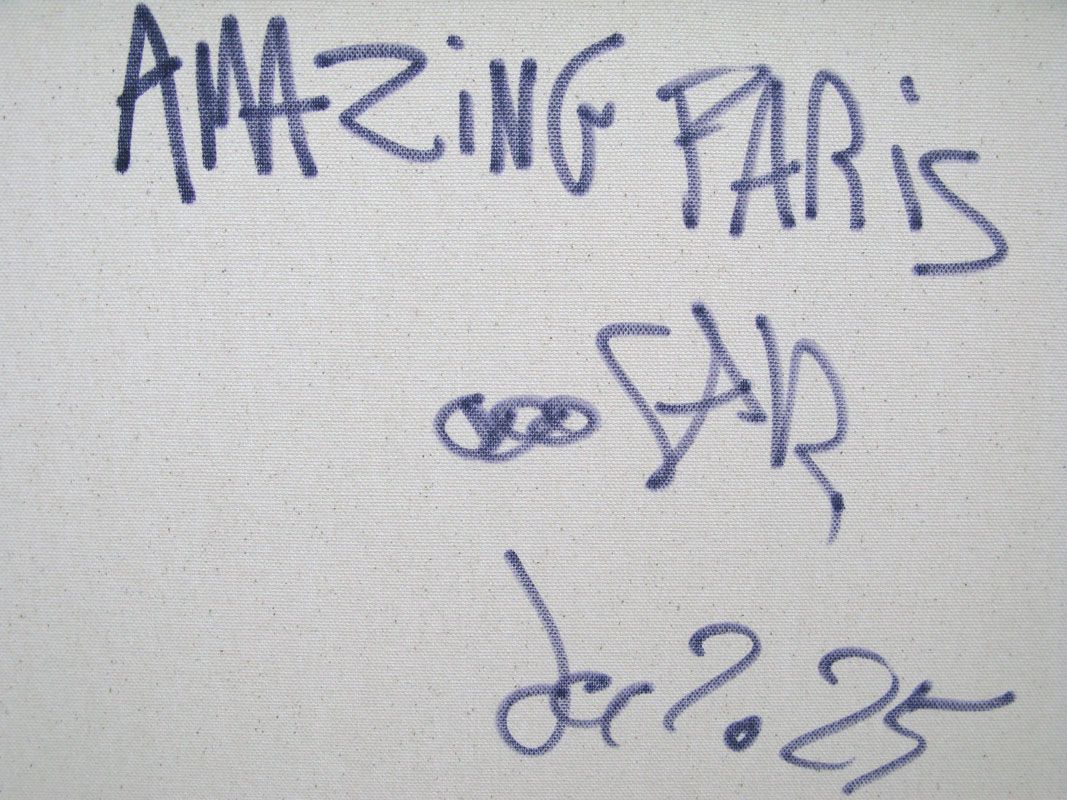 Tableau de RICO SAB a pour titre  Amazing Paris style street pop art, street art dim : RICO SABprix:650