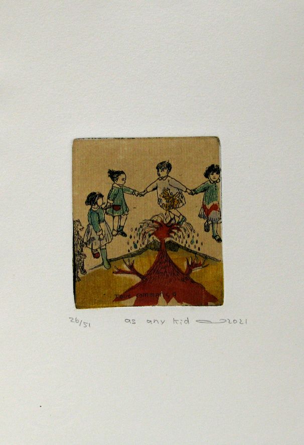 Dessin de ATSUKO ISHII a pour titre  AS ANY KID style figuratif dim : ATSUKO ISHIIprix:40