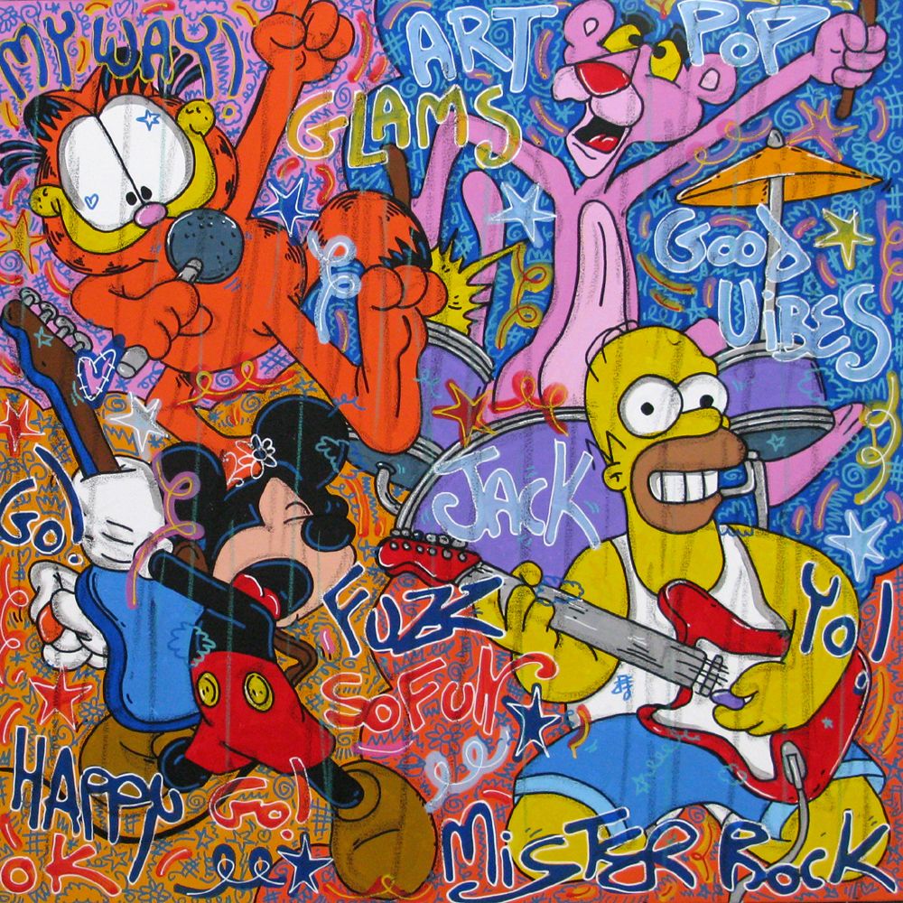 Tableau de RICO SAB a pour titre  Arty be jack style street pop art, street art dim : RICO SABprix:950