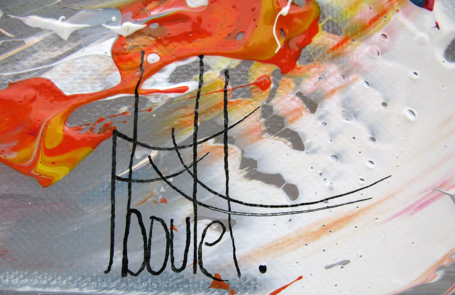 Tableau de F. BOUTET a pour titre  MARINE ABSTRAITE 2023-25 style abstrait dim : F. BOUTETprix:300