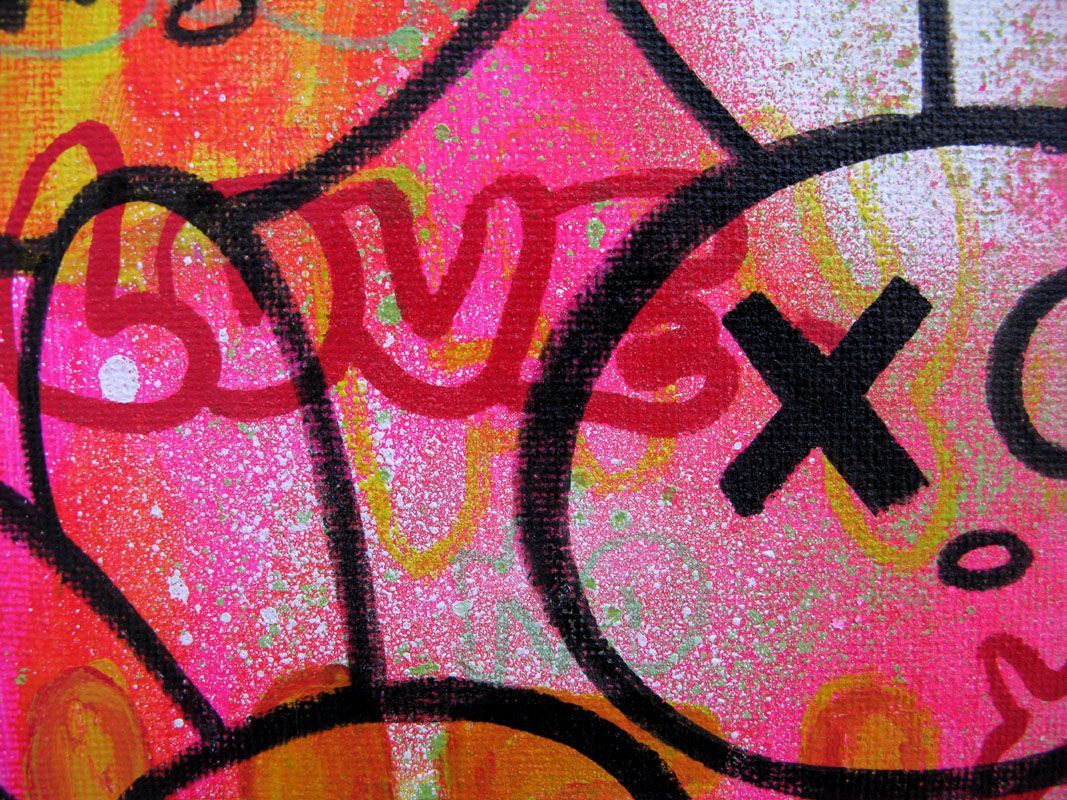 Tableau de LUSSY a pour titre  bunny tête style graffiti, street pop art dim : LUSSYprix:60