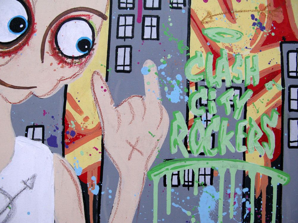 Tableau de DIDIER GOMEZ a pour titre  Clash city rockers style street pop art dim : DIDIER GOMEZprix:350