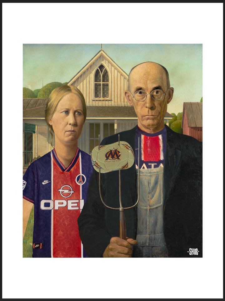 Editions d'art de SHUZ a pour titre  PSG Couple style figuratif dim : SHUZprix:40