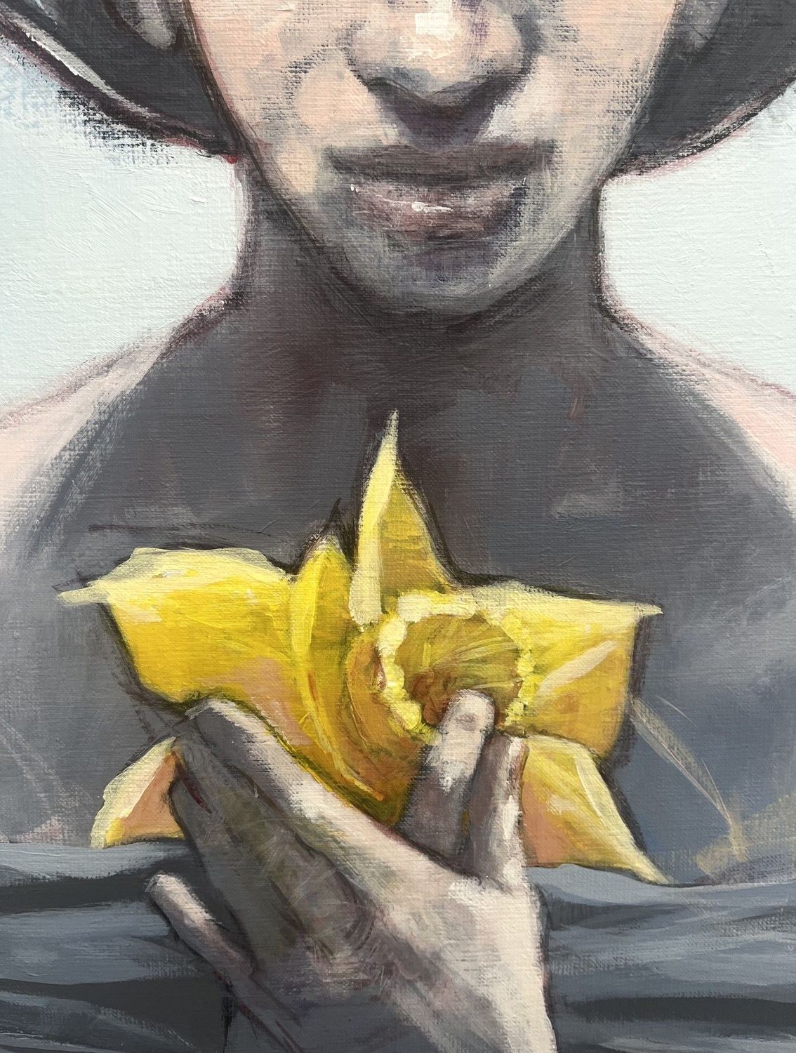 Tableau de MASSEBEUF Olivier a pour titre  Daffodil style figuratif dim : MASSEBEUF Olivierprix:1500