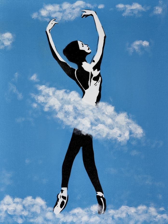 Editions d'art de CANNED a pour titre  Danseuse style street art, graphique dim : CANNEDprix:70