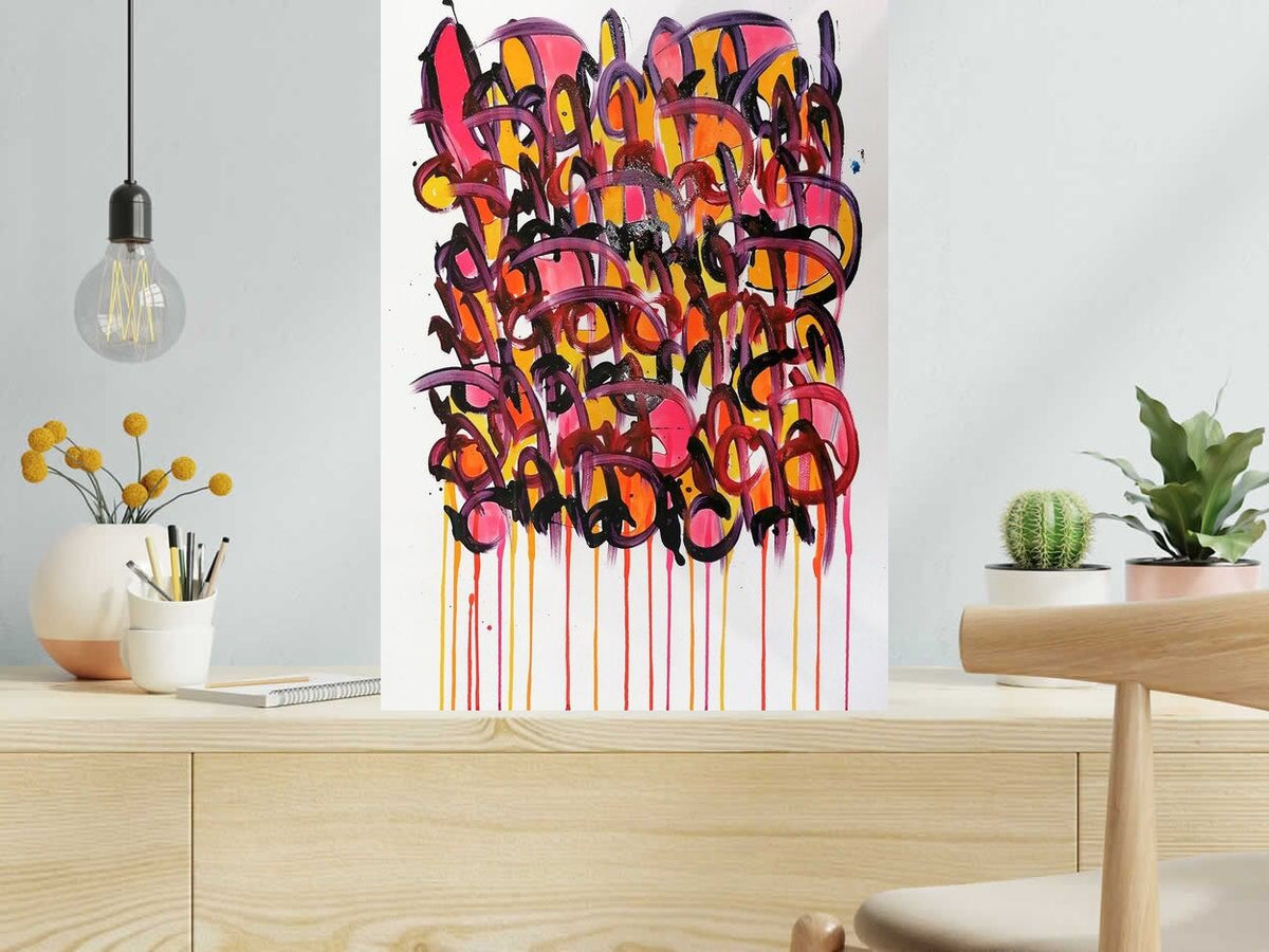Dessin Noname D120 de STEPHANE RIME dans un intérieur – 50 × 70 cm