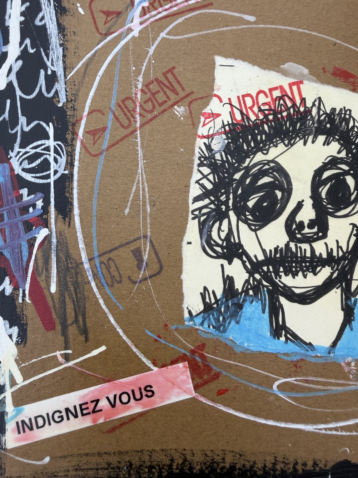 Dessin Indignez-vous II de LARBI ZAIDI dans un intérieur – 25 × 25 cm