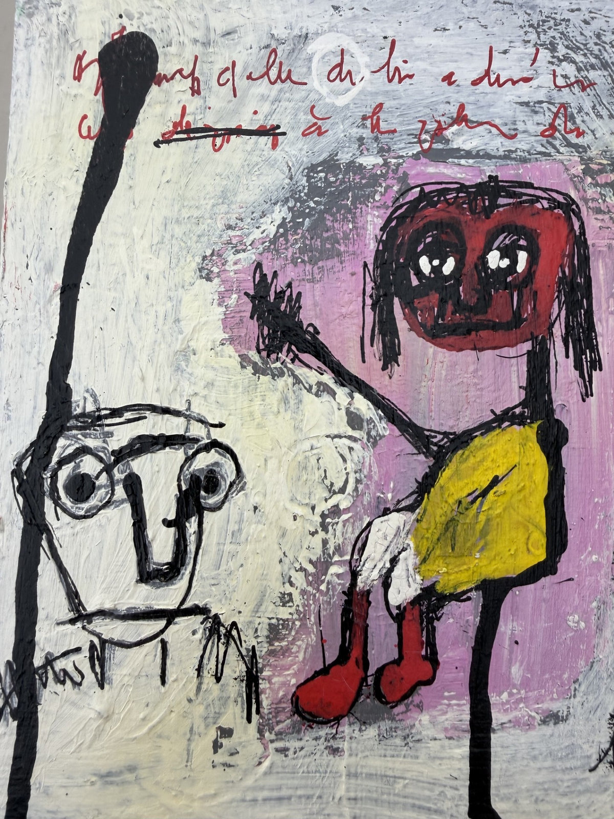 Dessin Untitled III de LARBI ZAIDI dans un intérieur – 19 × 19 cm