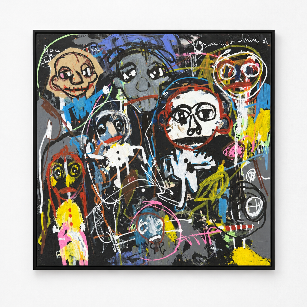 Dessin Exhibition V de LARBI ZAIDI dans un intérieur – 36 × 36 cm