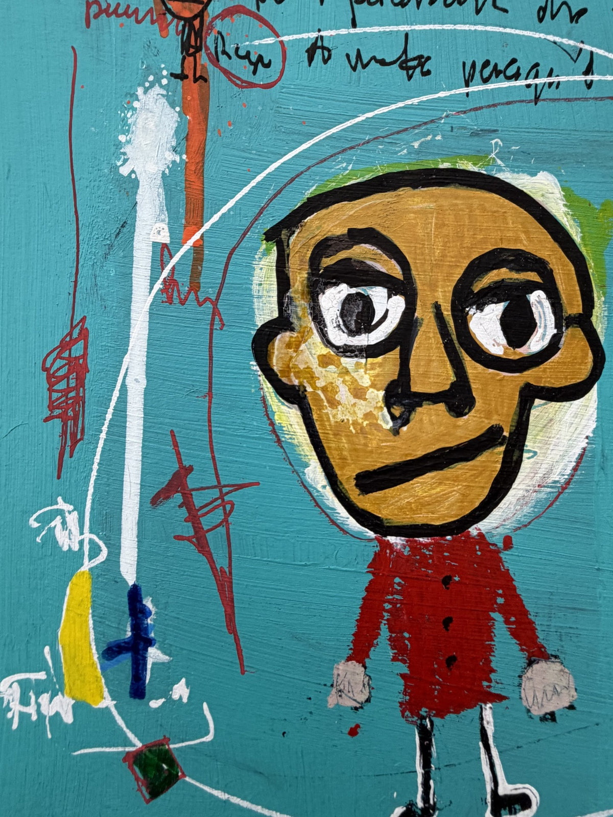 Dessin Untilted XIV de LARBI ZAIDI dans un intérieur – 25 × 25 cm